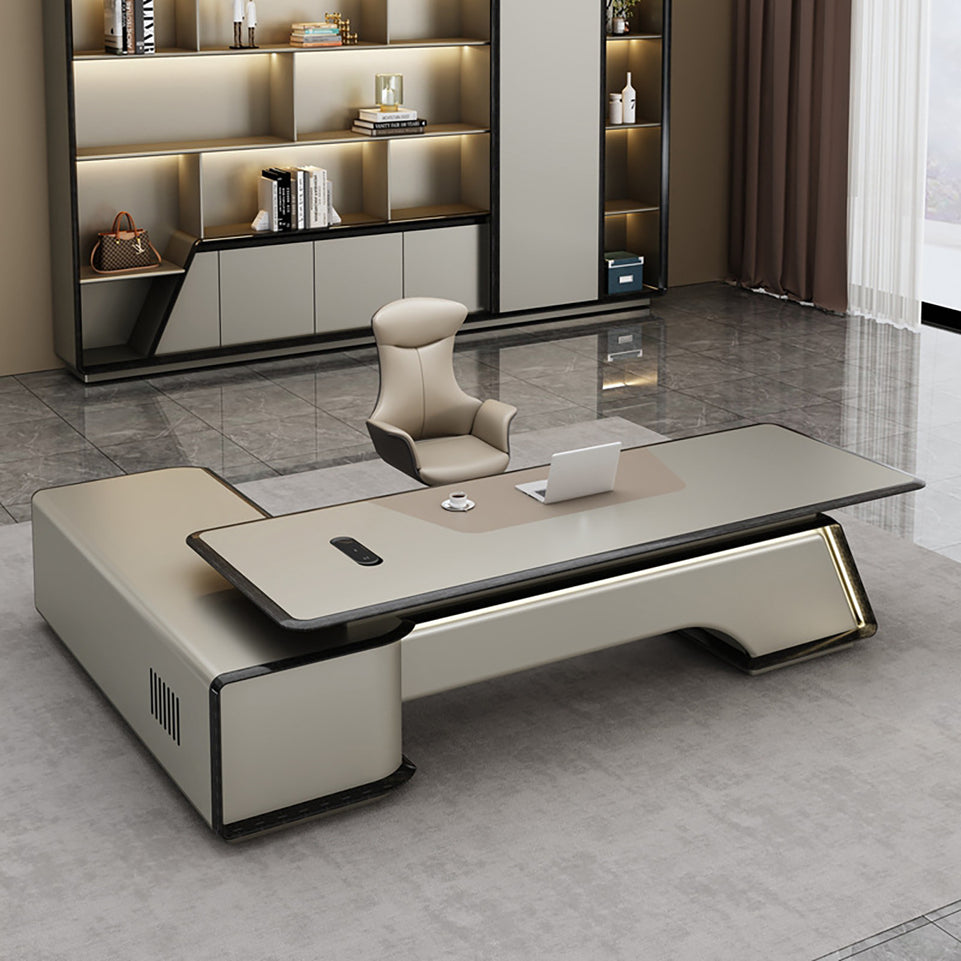 Modern L-Shaped Office Executive Desk with Storage Cabinet for High-End Workspaces LBZ-2170