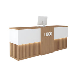 Fashionable Minimalist Wooden Bar Counter Reception Desk With Spacious Storage For Coffee Shops,Restaurants JDT-2243