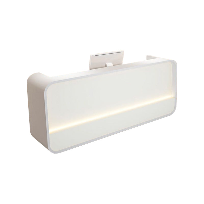Straight Reception Desk with LED Light and Keyboard Tray and Drawer for Stores JDT-1032