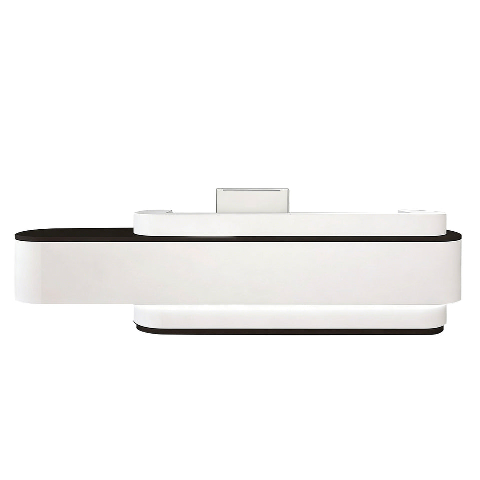 Unique Design Straight Reception Desk with Storageand Custom Logo for Salons JDT-086