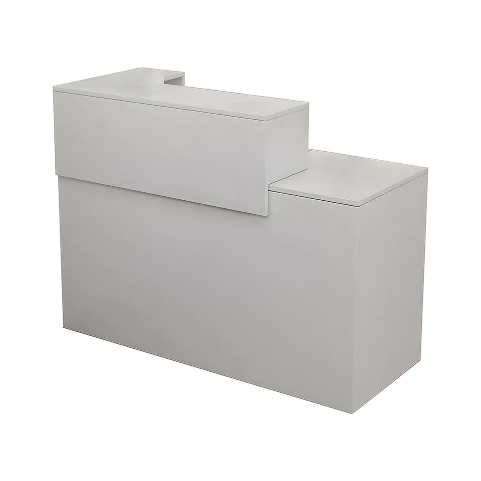 Double-layer Countertop Small Reception Desk with Drawers and Keyboard Tray for Stores JDT-1086