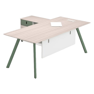 Simple modern single general manager desk single white desk and chair LBZ-10112