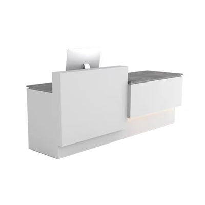 Simple Modern White Counter at Company Front Desk Office Reception JDT-10121