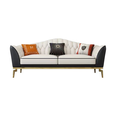Luxury Leather Sofa Set: Modern, Simple, and Perfect for Small Living Rooms