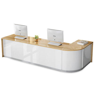 Modern and Minimalist Corner Reception Desk for Commercial Spaces-JDT-071