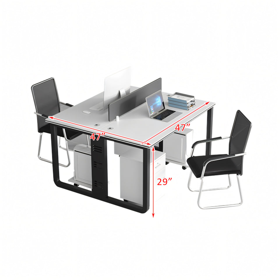 Modern White Office Desk & Chair Set BGZ-K003