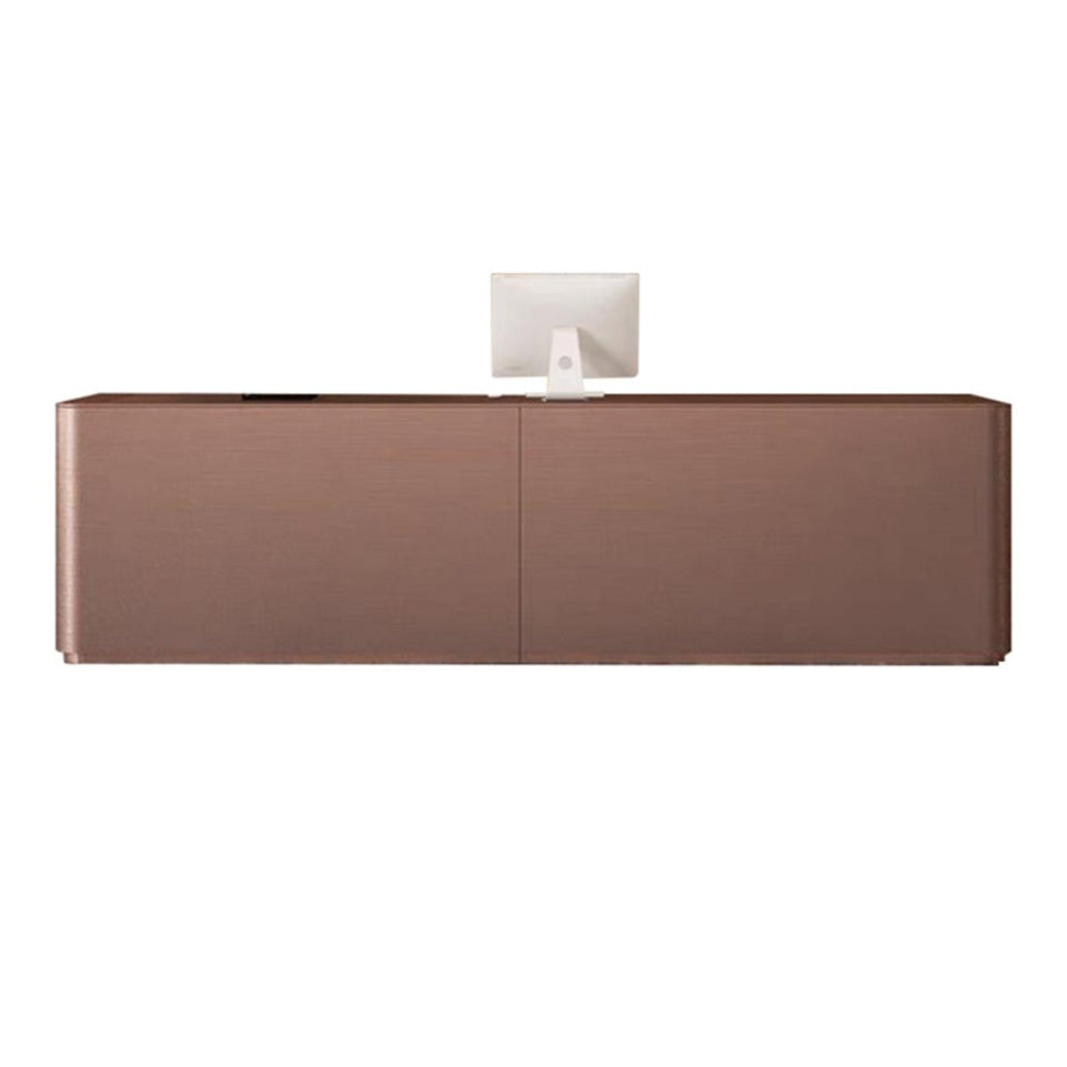 Modern Straight Front Desk with Drawers Keyboard Tray and 5 Drawers for Salons and Clothing Stores JDT-10139