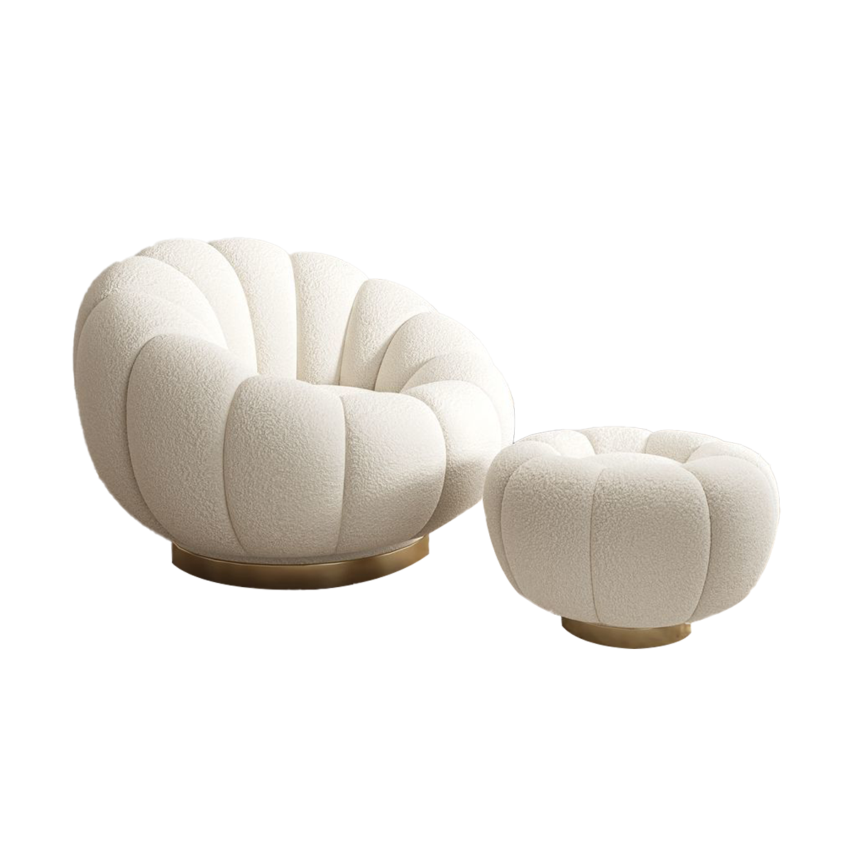Cream Style Lazy Sofa Reclining Sleepy Pumpkin Sofa Chair BSF-2066