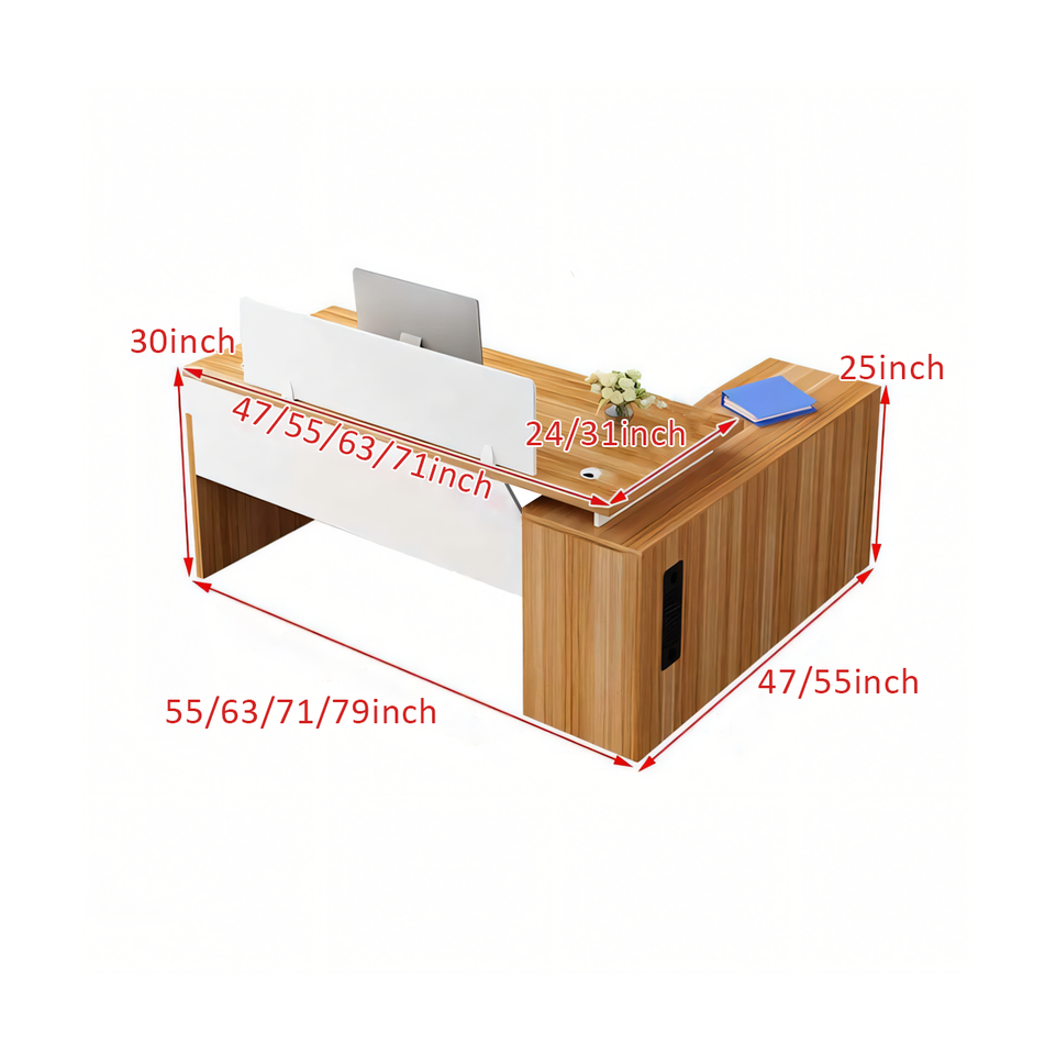 Modern Office Lockable Executive Desk and Chair Set for Managers and Executives-BGZ-160
