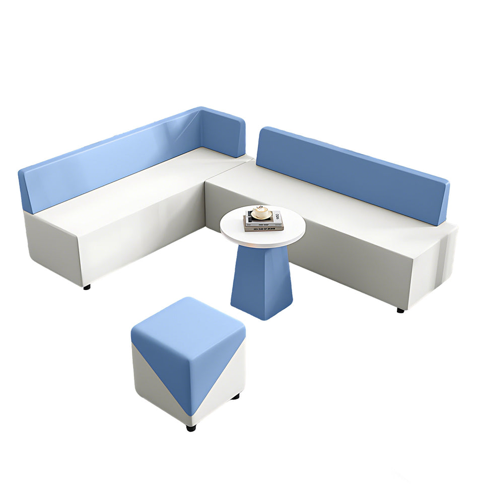 Modern Scratch-Resistant Corner Sofa with Solid Wood Frame for Office Reception and Lounge Areas JDZH-2081