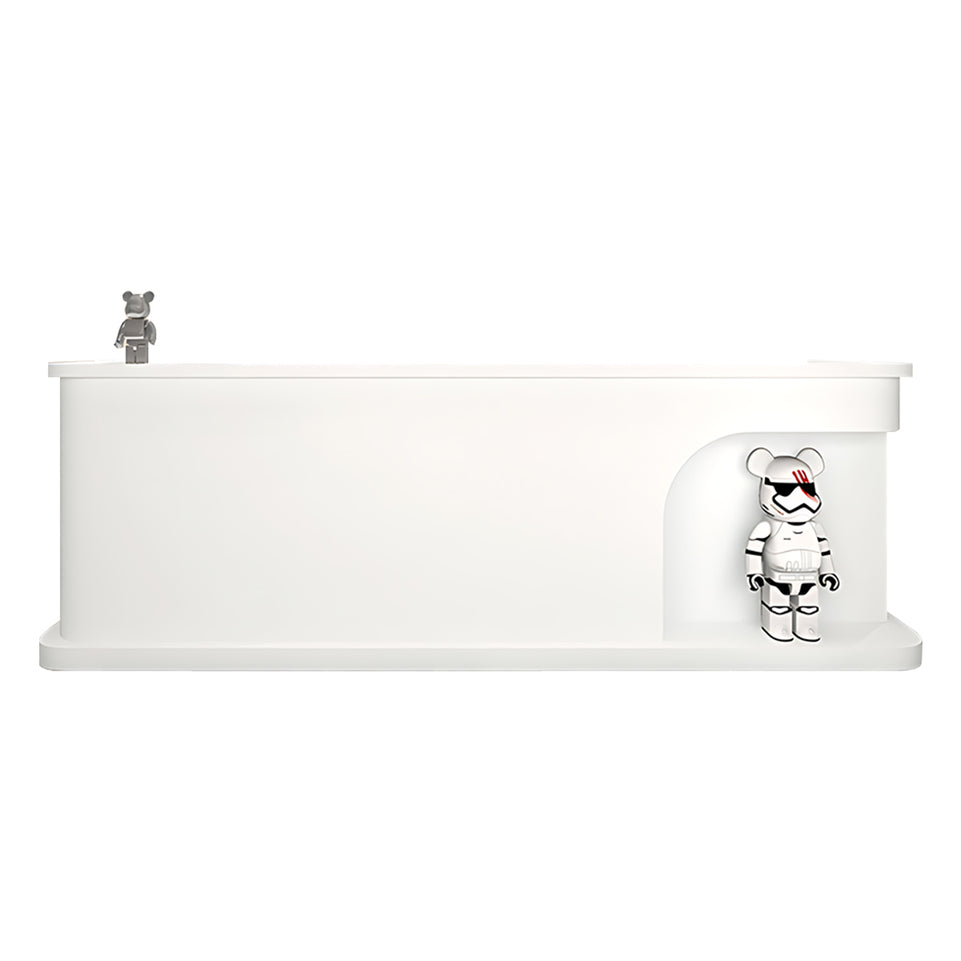 Corner Display Reception Counter with Ample Storage Space for Company JDT-064