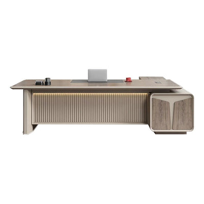 Luxurious and Elegant Manageria lExecutive Desk and Chair Ensemble and Modern Minimalist  Office Furniture Set LBZ-10163