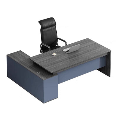Office Desk Executive Desk With Side Cabinet with Wiring Hole with Curtain Plate LBZ-1068