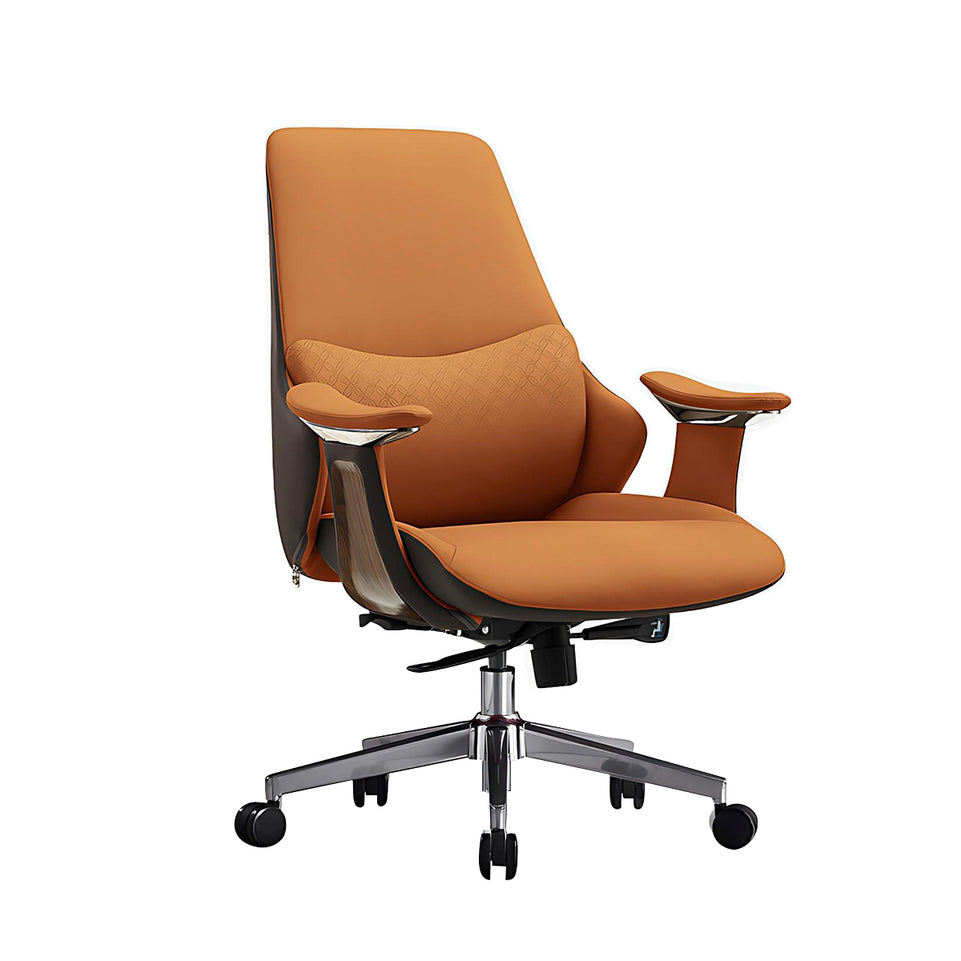 Ergonomic Office Chair with Lumbar Support & Reclining for Executive Office