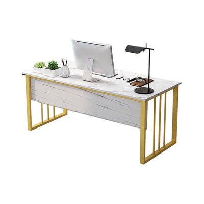 Modern and Minimalist Single Executive Office Desk with Cabinet for Office and Home Use LBZ-10135