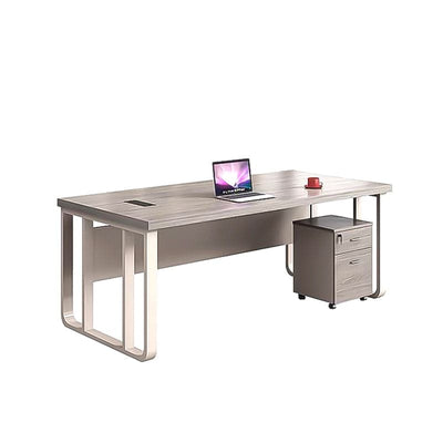 Work Executive Desk Office Desk With side cabinet For PC With Vent Curtain Board with Wiring BOX LBZ-1073