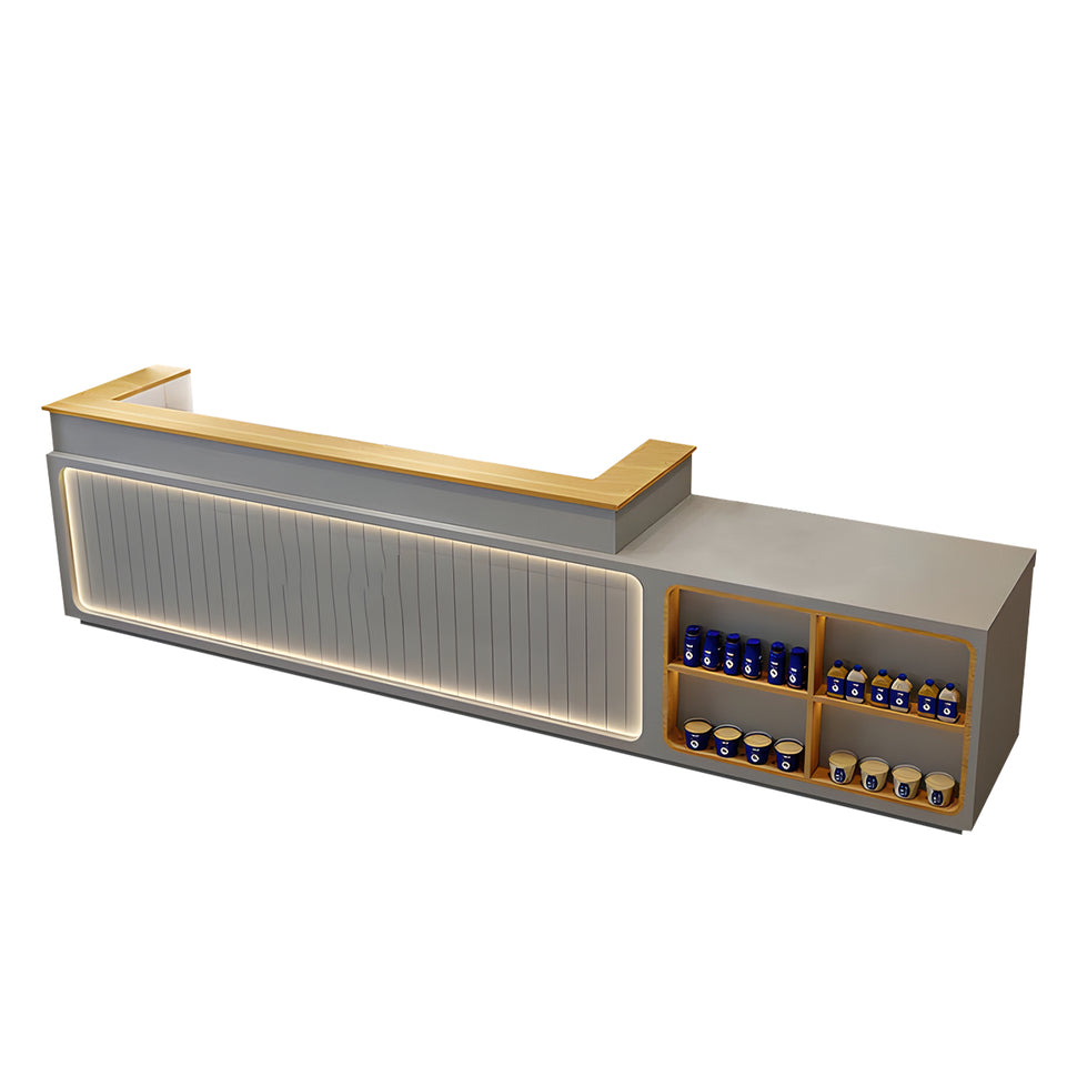 Modern Milk Tea Store Checkout Counter Reception Desk JDT-726