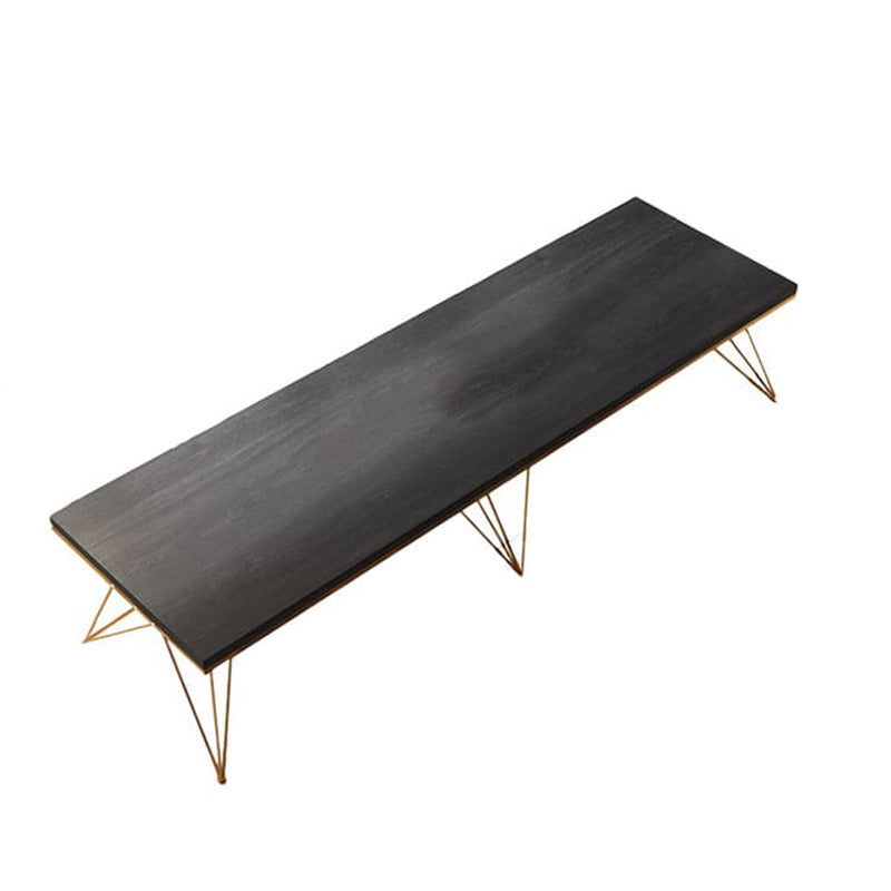 Black Gold Desk Simple Modern Solid Wood Conference Table and Chairs Rectangular Conference HYZ-10122