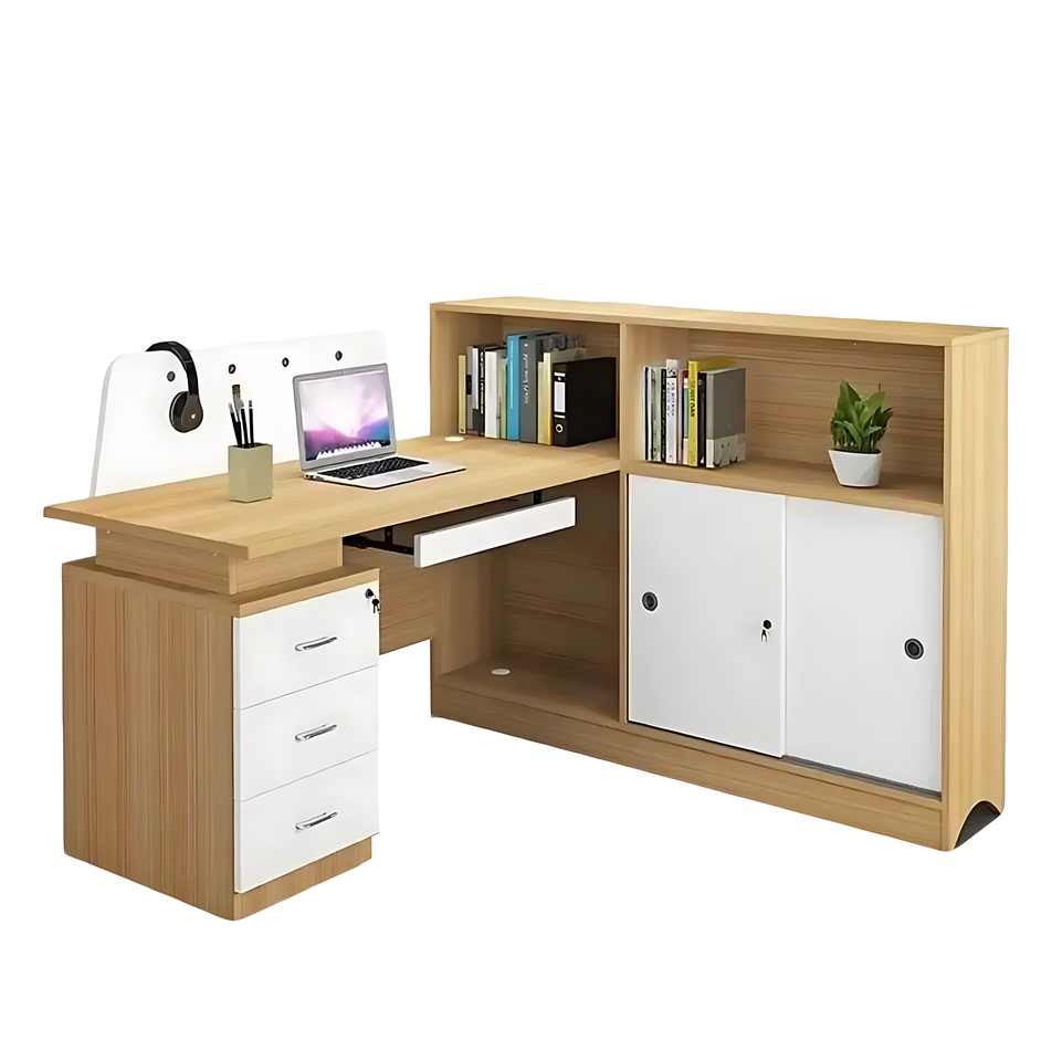 Modern Office Desk and Chair Set for Six with Partition Dividers BGZ-013