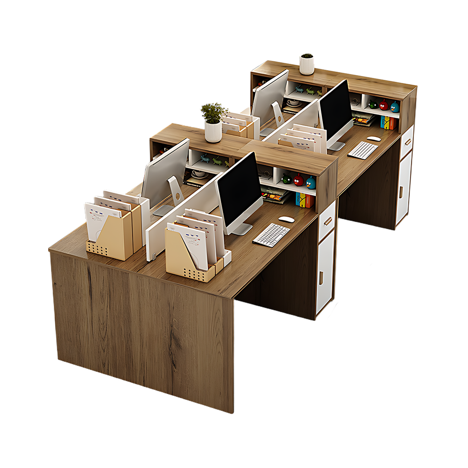 Sturdy And Spacious Office Desk With Thickened Tabletop And Ample Storage BGZ-2033