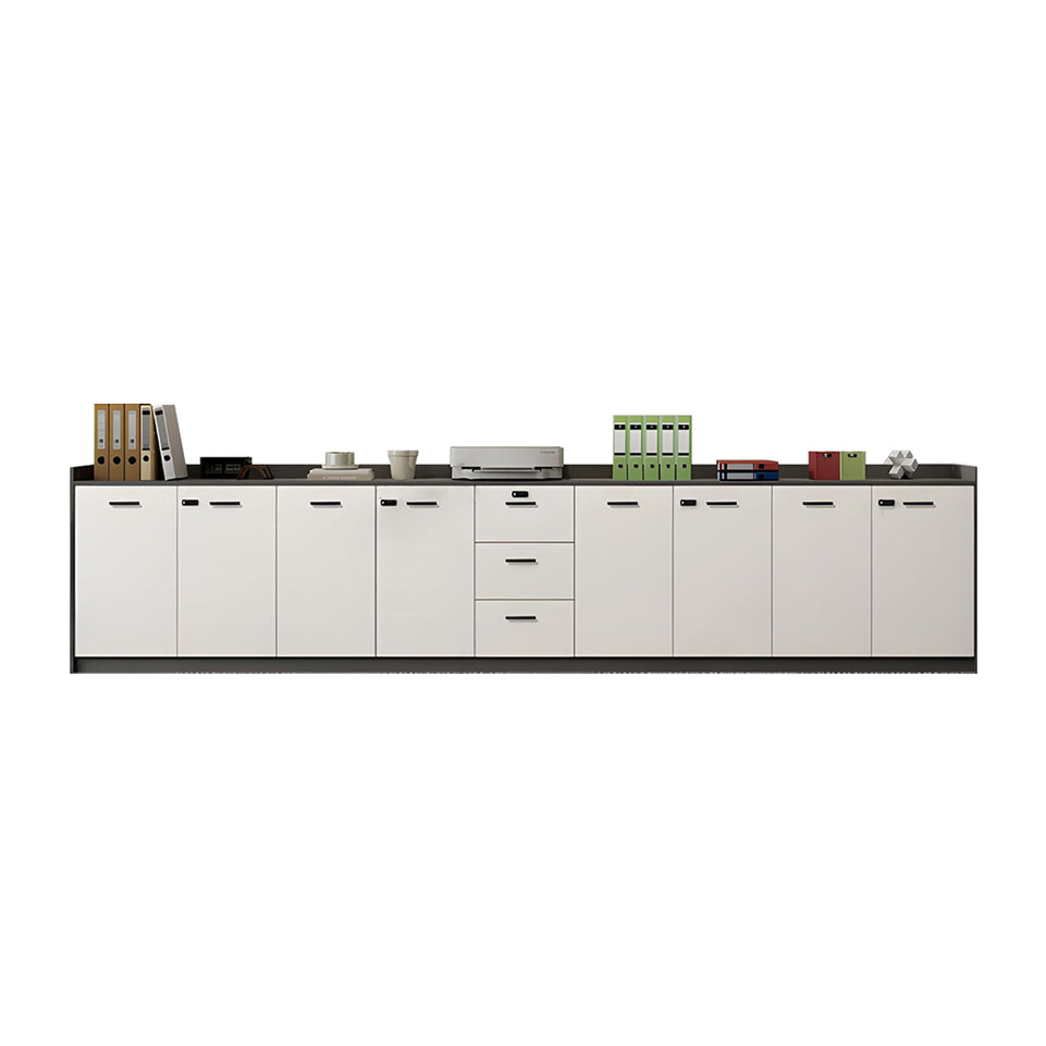 Contemporary Floor-Standing Office File Cabinet with Lockable Storage, Adjustable Shelves, and Spacious Drawers CWG-2176