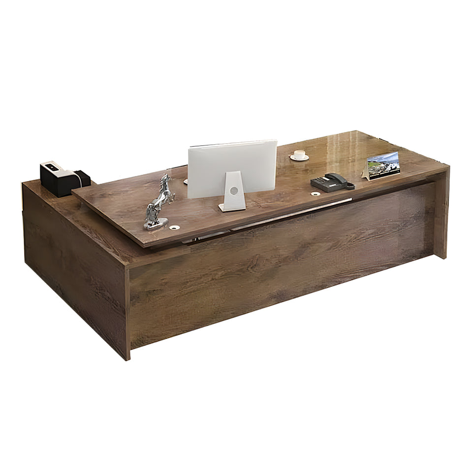 Modern Solid Wood Executive Desk with Storage Cabinet LBZ-081