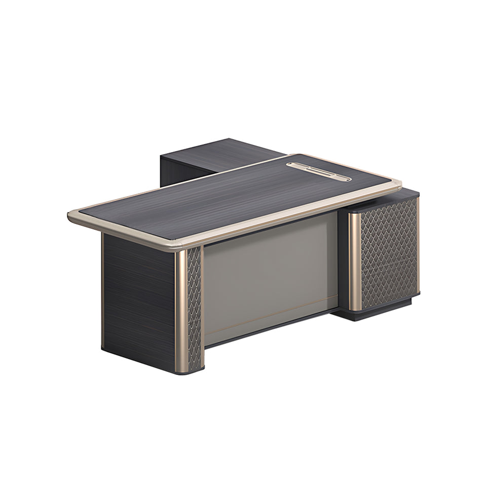 Executive Desk With High Load-Bearing Capacity L-Shape Corner Desk with Side Cabinet LBZ-1067