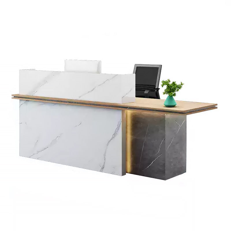 Modern Industrial Style Office LED Light Reception Desk with Lights JDT-722