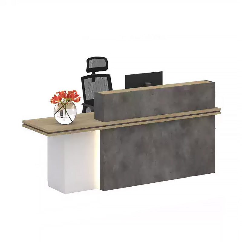 Modern Industrial Style Office LED Light Reception Desk with Lights JDT-722
