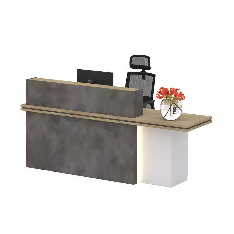 Modern Industrial Style Office LED Light Reception Desk with Lights JDT-722