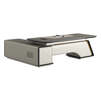 Modern L-Shaped Office Executive Desk with Storage Cabinet for High-End Workspaces LBZ-2170