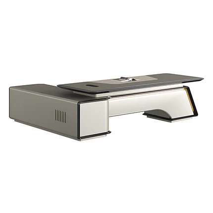 Modern L-Shaped Office Executive Desk with Storage Cabinet for High-End Workspaces LBZ-2170