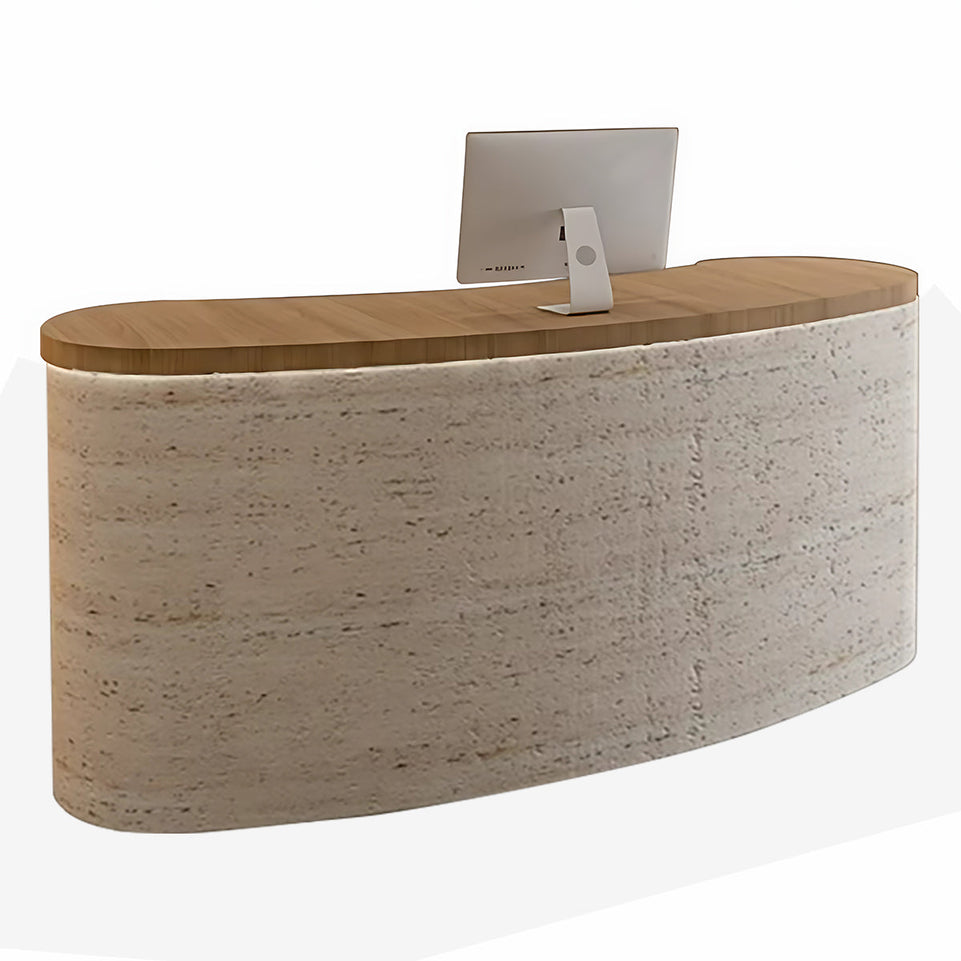Elegant and Classic Reception Desk with Rounded Corner Design JDT-2235