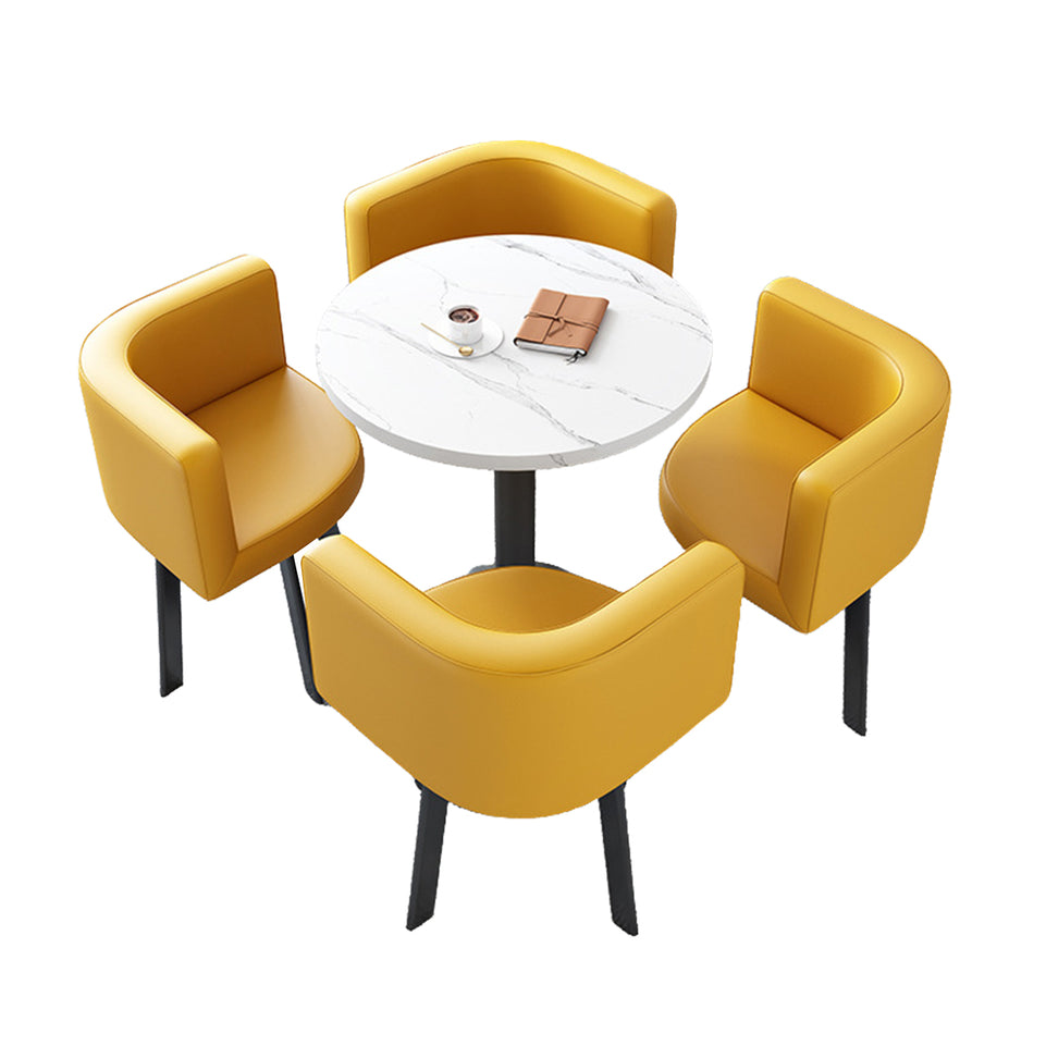 Reception Table with 4 Chairs for Small Cafés or Waiting Areas JDZH-2022