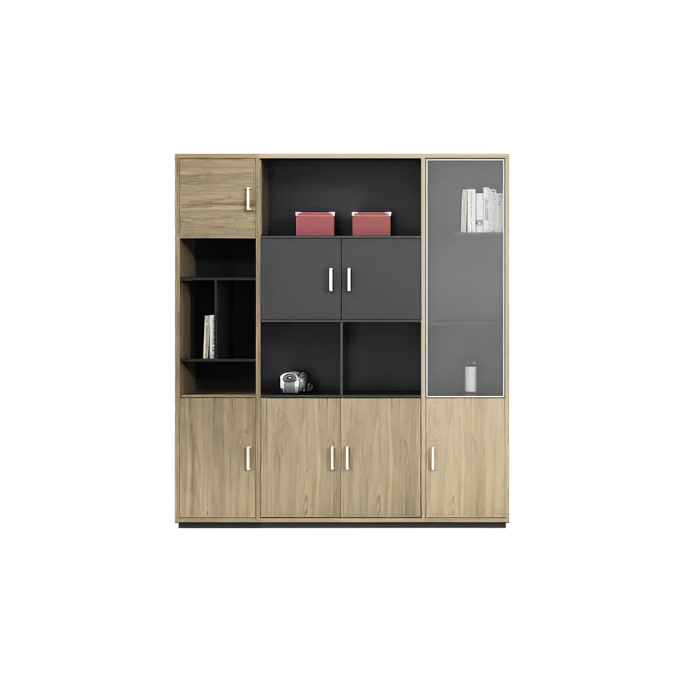 Modern L-Shaped Executive Desk with Drawers and Cabinet LBZ-2091