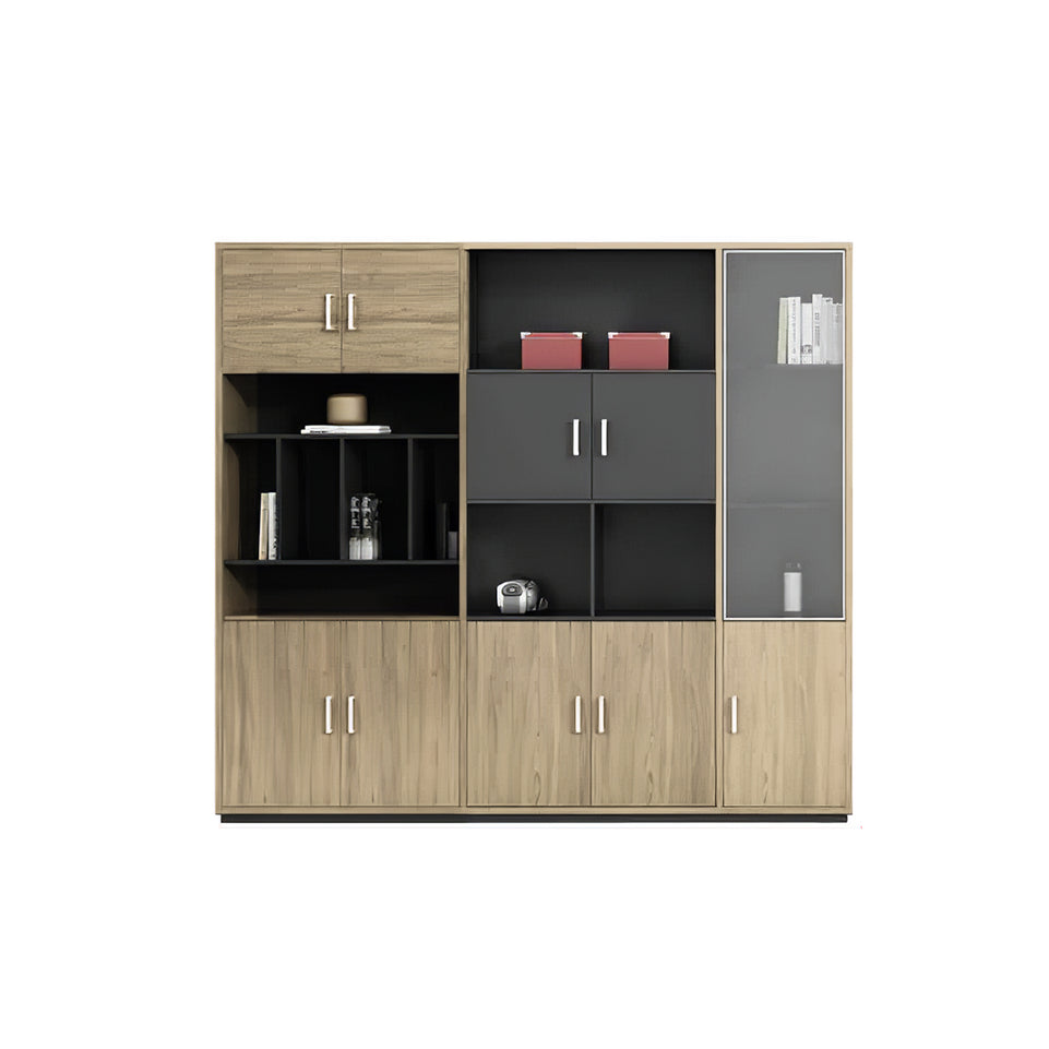 Modern L-Shaped Executive Desk with Drawers and Cabinet LBZ-2091