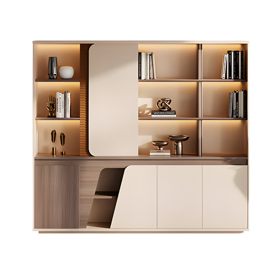 Stylish High-End Executive Desk with Hidden Wiring and Ample Storage for Leadership Offices LBZ-2309