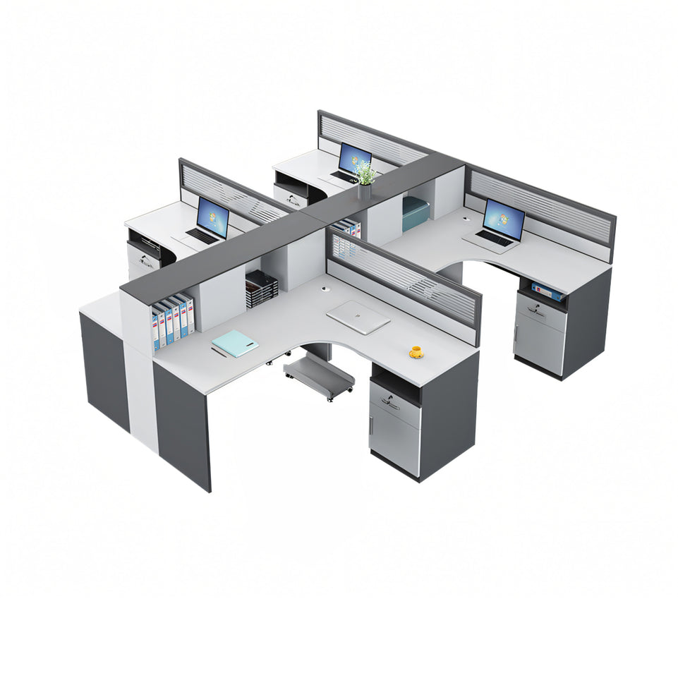 Modern Office Workstation Set with Screens, Ideal for 246-Person Workspaces BGZ-220 kaguyasu