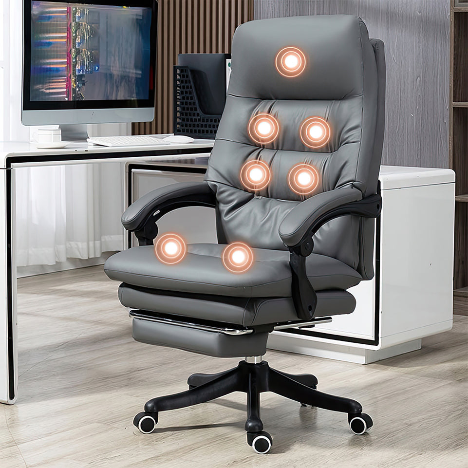 Leather boss chair lazy learning massage resting feet leather chair ergonomic swivel BGY-1065
