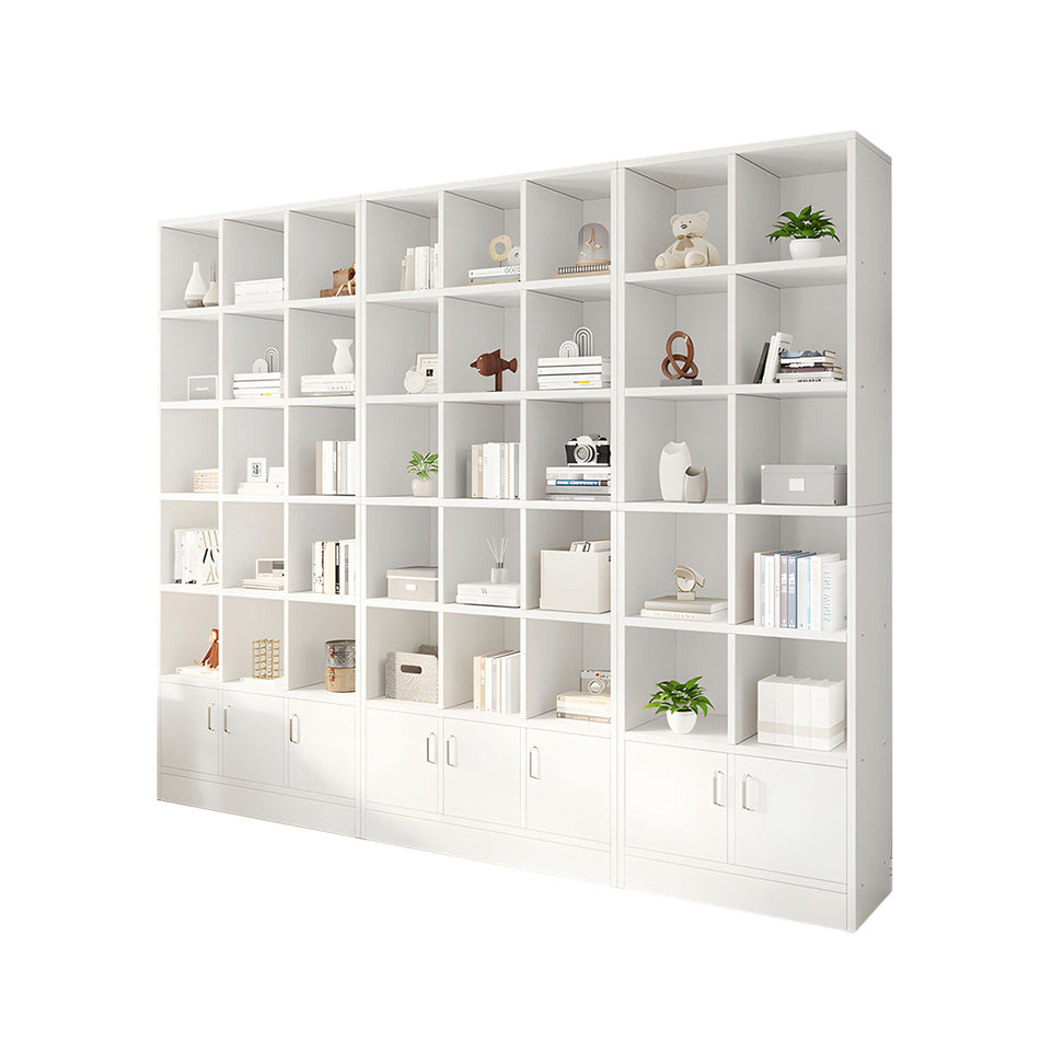 Spacious Floor-to-Ceiling Wooden Bookcase – Multi-Layer Dustproof Storage Cabinet for Home with Deep Shelves CWG-2178