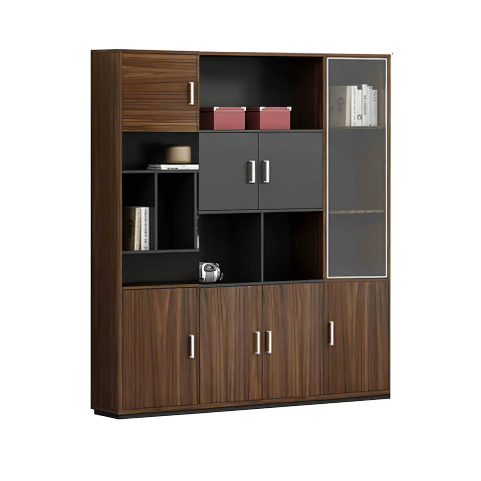 Modern L-Shaped Executive Desk with Drawers and Cabinet LBZ-2091