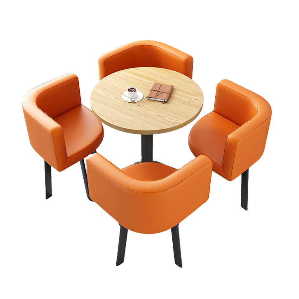 Reception Table with 4 Chairs for Small Cafés or Waiting Areas JDZH-2022