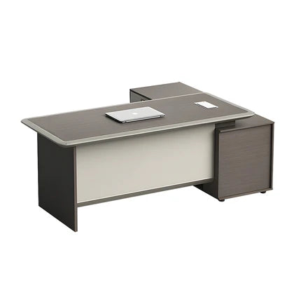 Premium Spacious Office Desk Aluminum Edge Scratch Resistant Lockable Drawers BGZ-2061