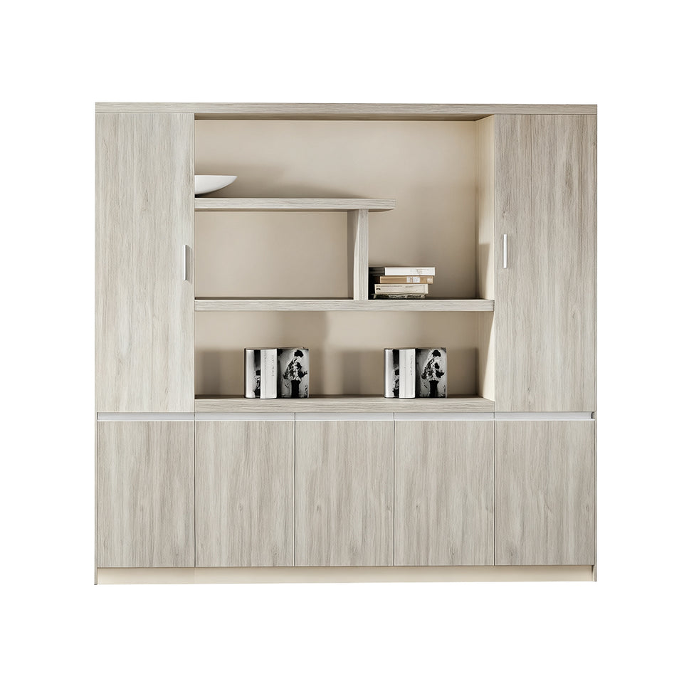 Light Luxury Boss Desk With Private Partition Storage Single Cabinet Two colors Design LBZ-1021