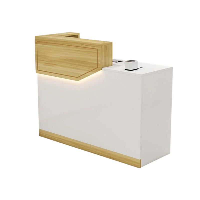 Small Front Desk with Corner and Keyboard Tray for Clothing Stores and Salons JDT-1047