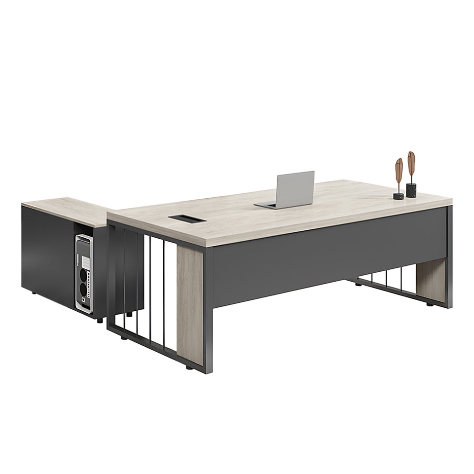 Modern Executive Desk With Ample Storage And Privacy Protection LBZ-2144 kaguyasu