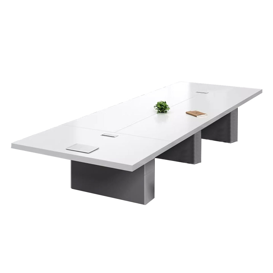 Contemporary Conference Table And Chair Set With Cable Management And Thickened Legs HYZ-2037