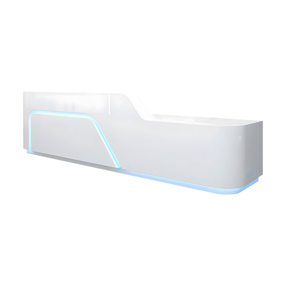 Fashion modern company reception desk baking paint front desk fashion shaped JDT-1064