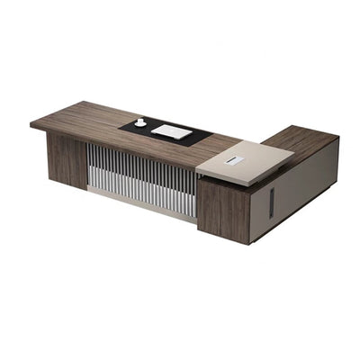 Eco-friendly Executive Desk with Odorless Safety Wire Hole and Stainless Steel Trim LBZ-10165