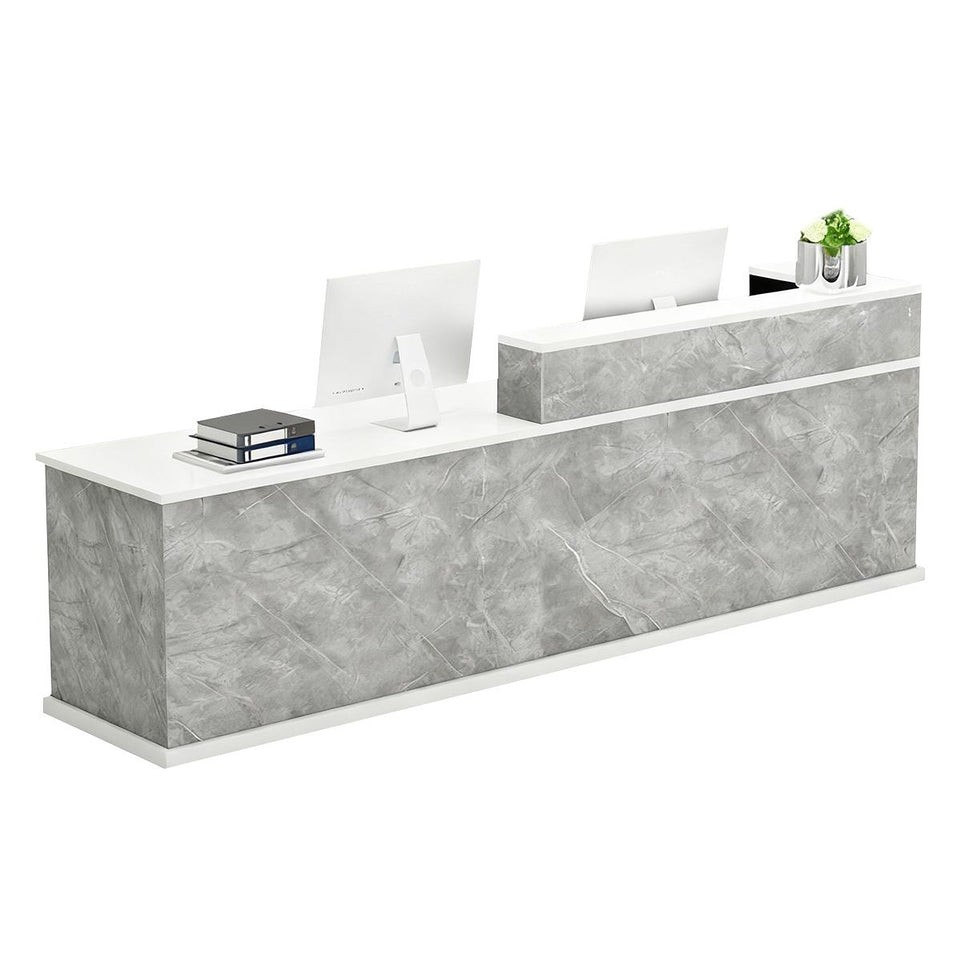 Corner Straight Stylish Reception Desk with Keyboard Tray and Drawers for Offices and Hotel Lobbies JDT-712